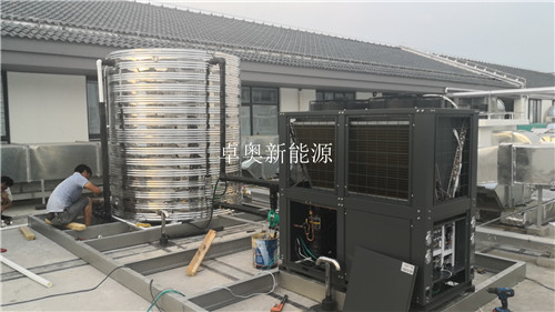 炎炎夏日，卓奧空氣能進場常州中科院熱水系統！
